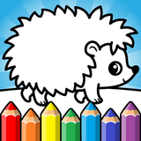 Easy coloring book for kids icon