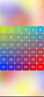 Numbers Loop - 2d rubik's cube Affiche