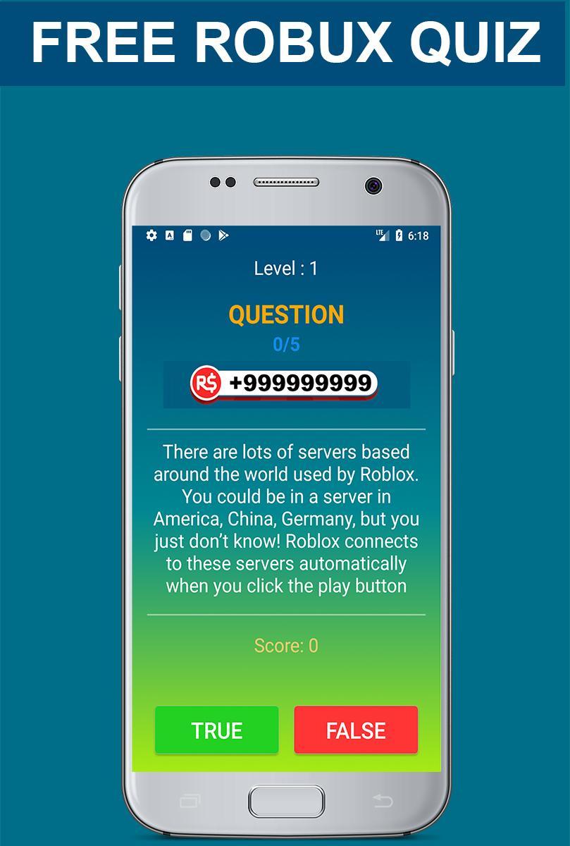 Free Robux Quiz Best Quizzes For Robux For Android Apk - roblox robux world free robux roblox quiz