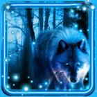 Wolves Night Live Wallpaper أيقونة