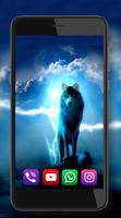 Wolves Night Live Wallpaper الملصق