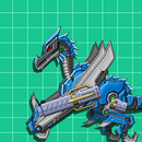 Black Pterosaur Robot Toy War APK