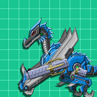 Black Pterosaur Robot Toy War icon