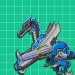 Black Pterosaur Robot Toy War icon