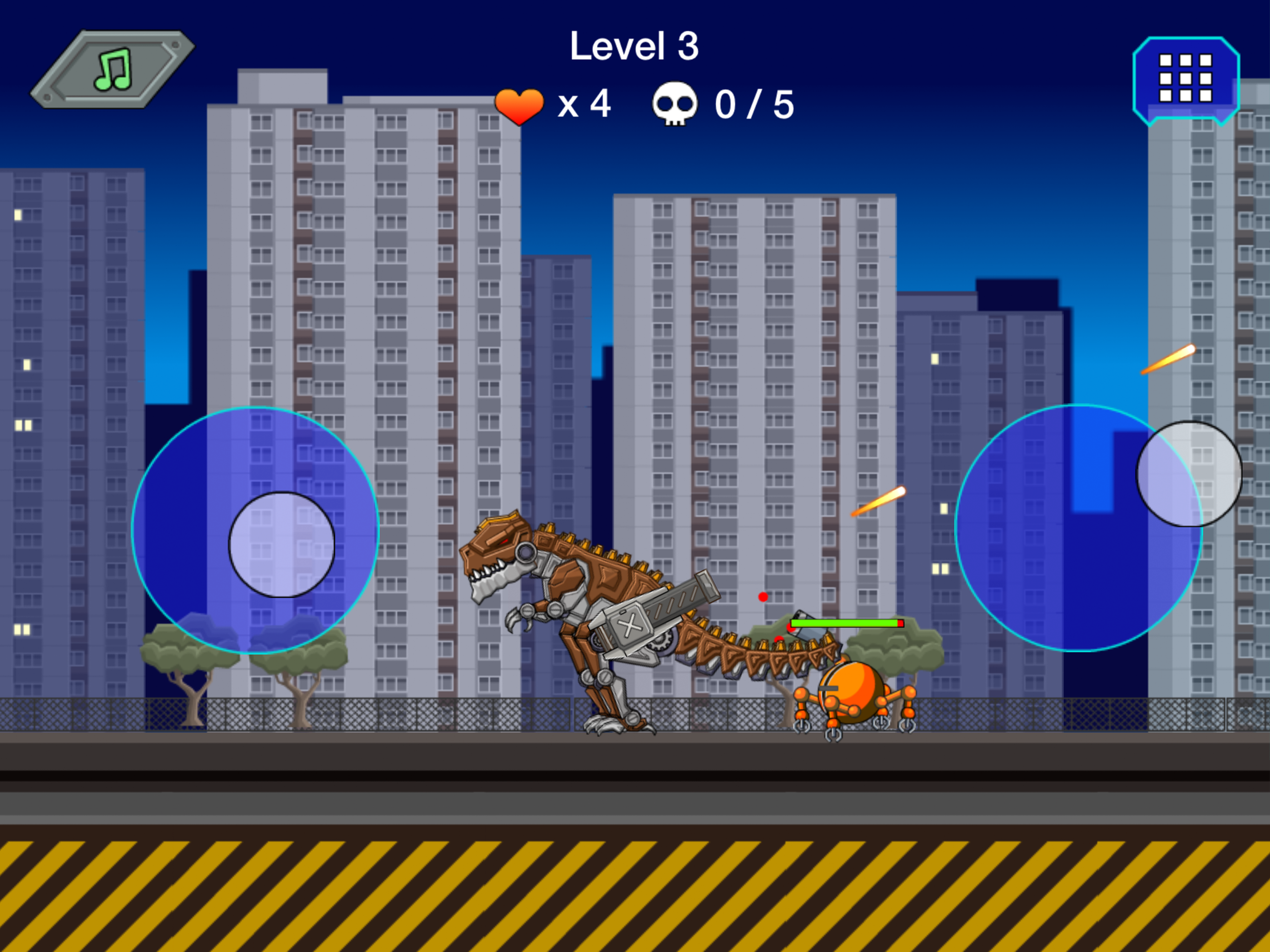 Robot Dino T-Rex Attack 2.8 APK + Mod [Unlocked][Invincible] for Android.