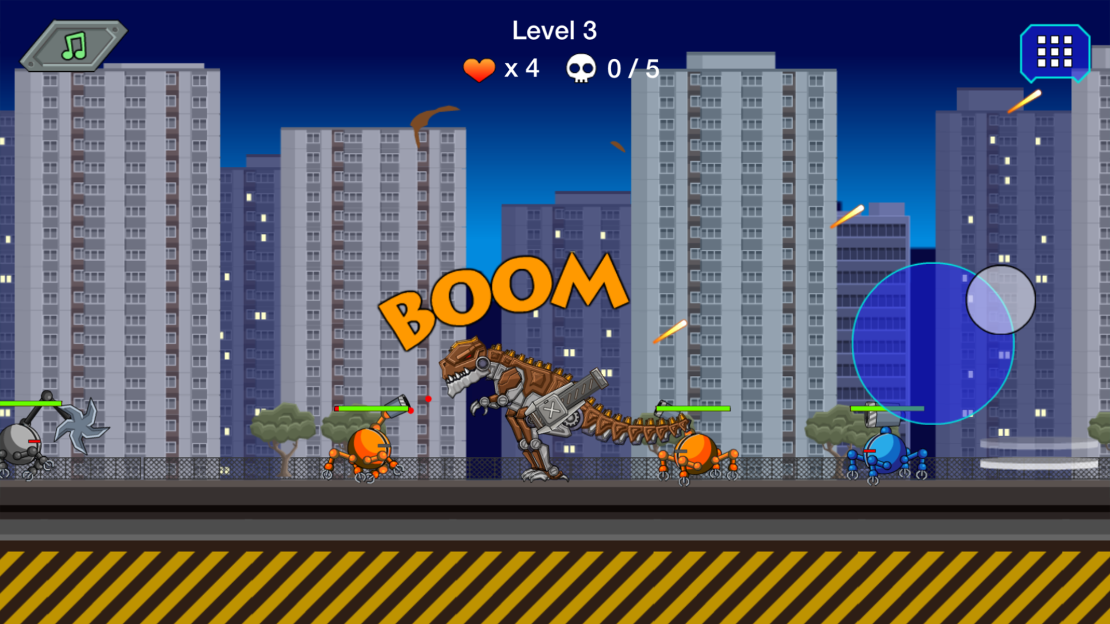 Robot Dino T-Rex Attack 2.8 APK + Mod [Unlocked][Invincible] for Android.