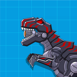 Robot Dinosaur Black T-Rex 아이콘