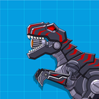 Robot Dinosaur Black T-Rex-icoon