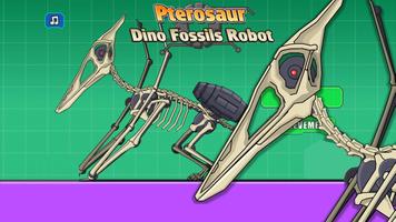 Pterosaur Dino Fossils Robot Affiche