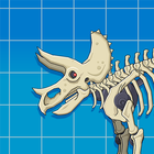 Triceratops Dino Fossil Robot أيقونة