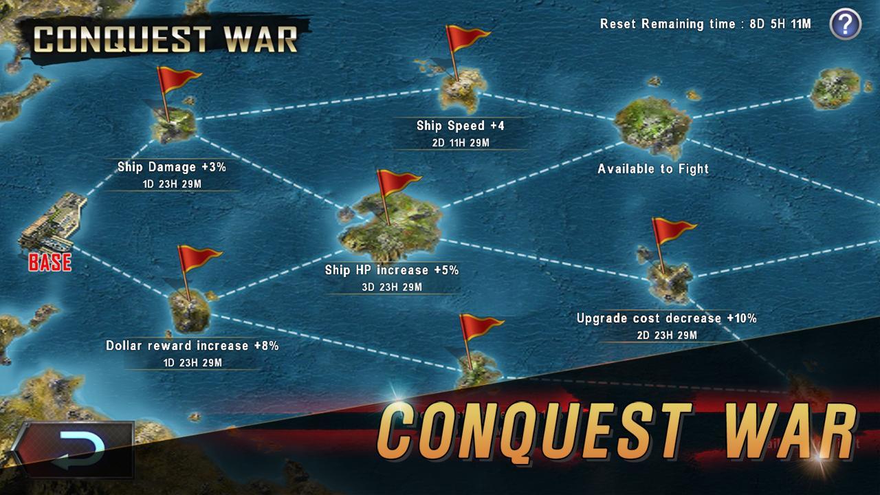 تحميل لعبة Warship Battle مهكرة للأندرويد اخر إصدار