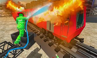 Burning Metro Train-Emergency Fire Engine Driver capture d'écran 2