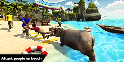 Hungry Hippo City Attack Revenge 3D capture d'écran 1