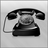 antikes Telefon klingelt Zeichen