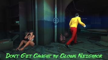 Creepy Vizinho Clown - Horror House Escape Jogo imagem de tela 2
