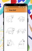 Learn How to Draw Wolves Step by Step पोस्टर
