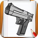 Как рисовать оружие и пистолеты поэтапно APK
