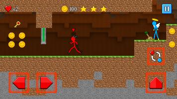 Stickman Red Blue Team Escape screenshot 1