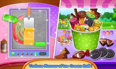 Ice Cream Rolls Maker- Rainbow Sandwich Food Stall XAPK Herunterladen