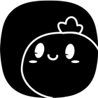단무지톡 심플 블랙 - 카카오톡테마 ikona