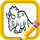 How to draw dinosaurs icon