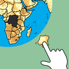 World Map Puzzle Quiz Flag ícone