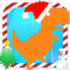 T-rex runner - Christmas Games Color icon