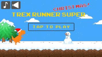 T-rex runner - Christmas Games Color poster