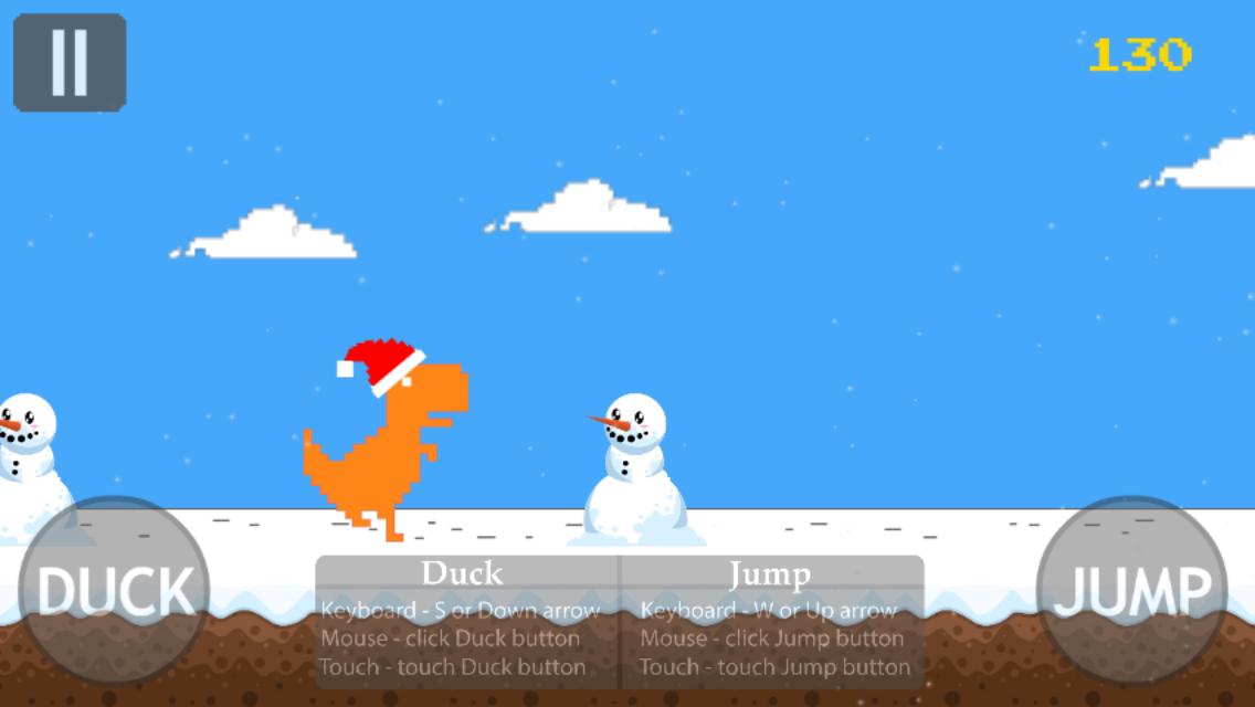 T-rex runner - Christmas Games Google chrome Color for Android - APK Download