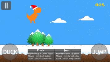 T-rex runner - Christmas Games Color screenshot 2