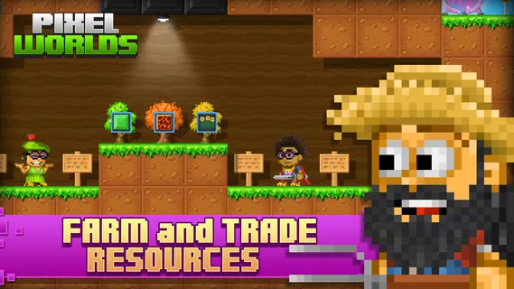 Pixel Worlds: MMO サンドボックス