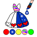 Dress Coloring Glitter colorings for girls Drawing APK