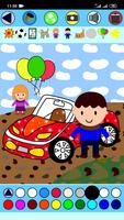 Vehicles Draw and Color Cars Plans Colorings poster