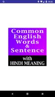 Common English Words & Sentence with Hindi Meaning poster