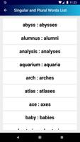 Singular and Plural Words List captura de pantalla 2