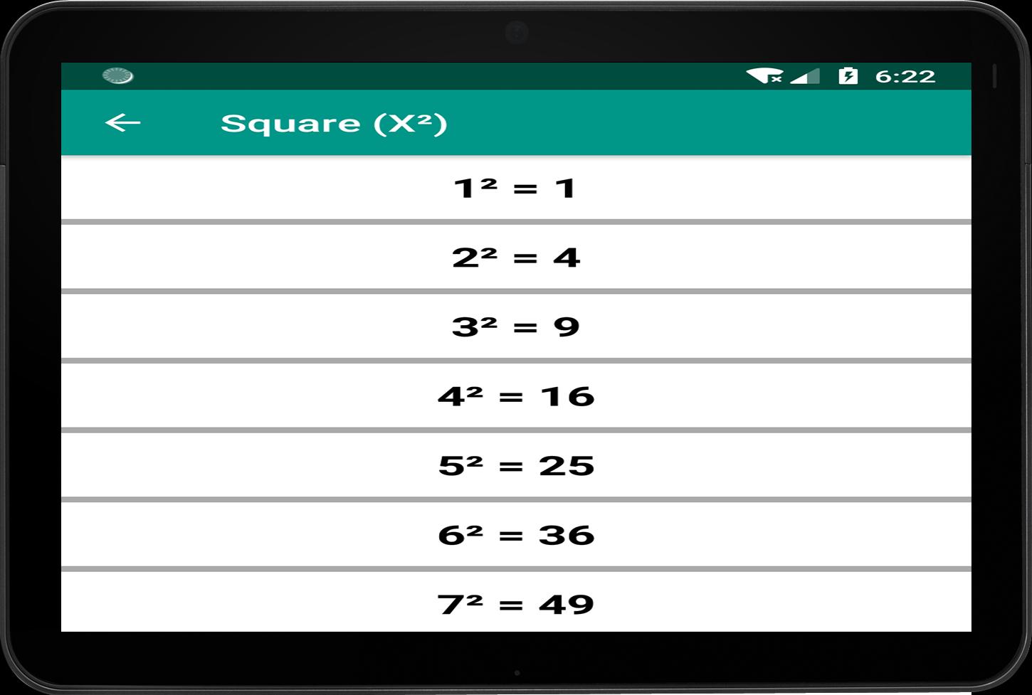 Square, Cube, Square Root, Cube Root & Calculator für Android