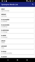Synonyms Words List Screenshot 2