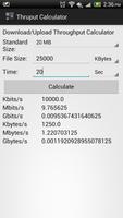 Thruput Calculator capture d'écran 1