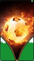 New Soccer Zipper Lock Screen captura de pantalla 1