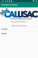 CALUSAC Horarios poster