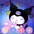 Kuromi Coloring By Number-icoon