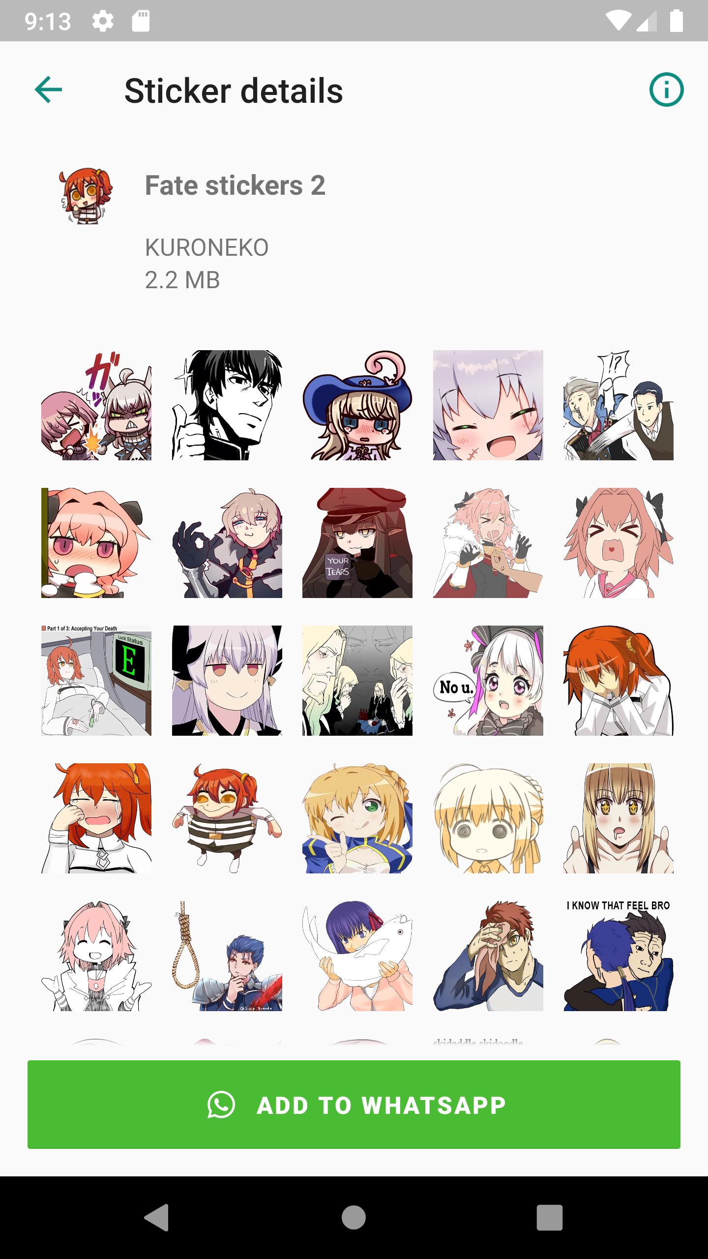 Fate Stickers For Android Apk Download