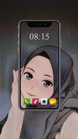 anime hijab wallpaper plakat