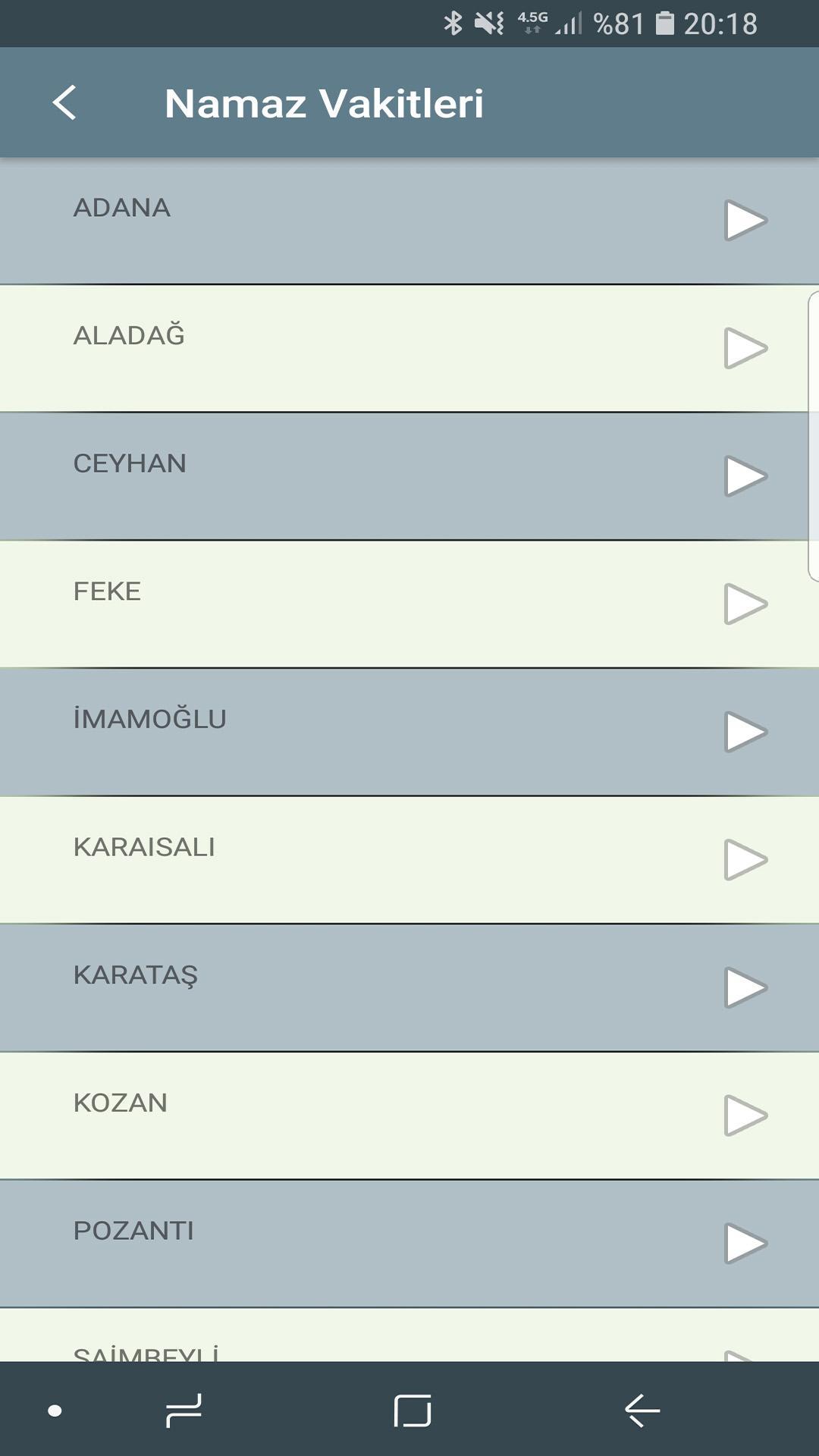 Ceyhan Namaz Vakitleri 2019 Yeni Ezan Saatleri