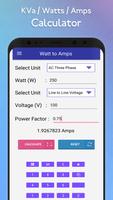 kva / amps / watts calculator capture d'écran 3