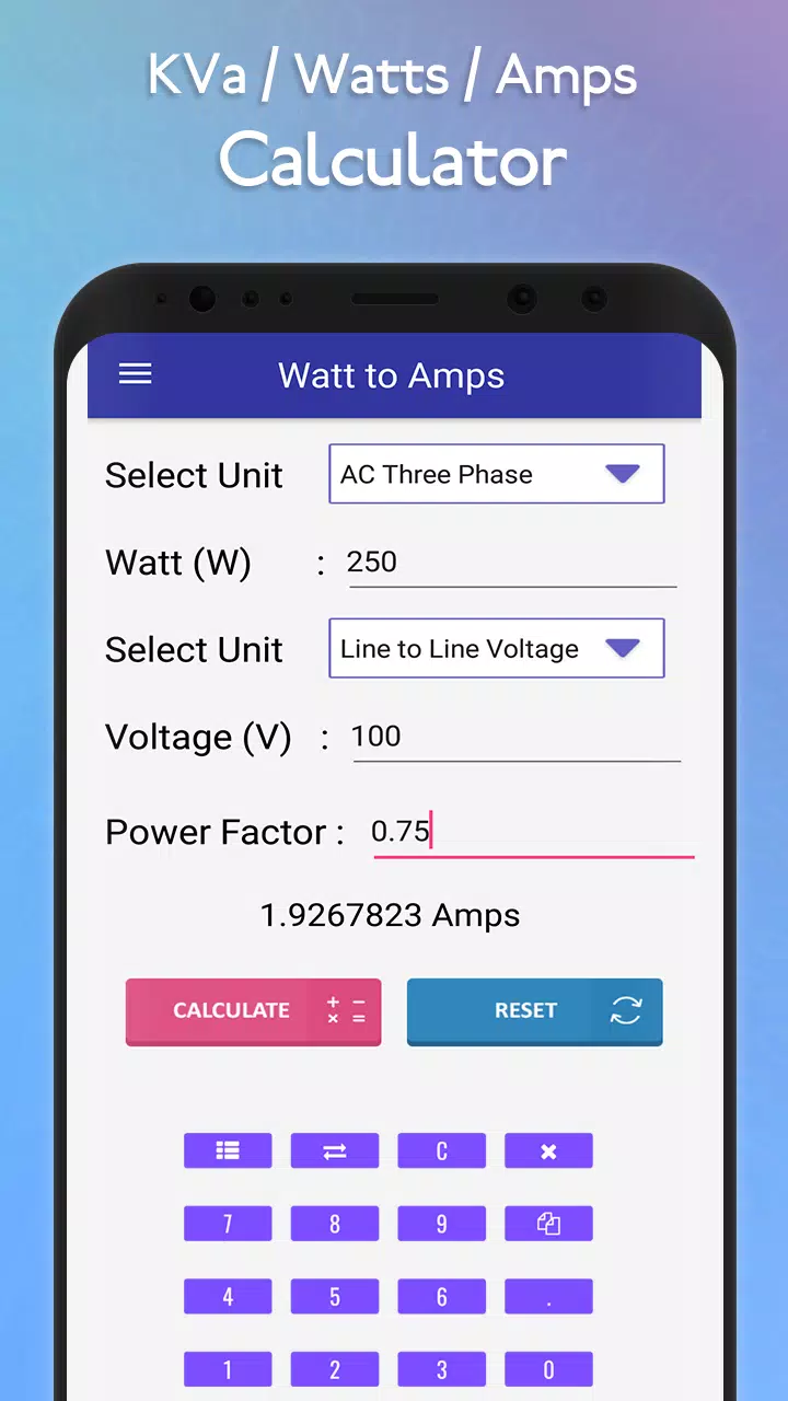kva / amps / watts calculator APK for Android Download