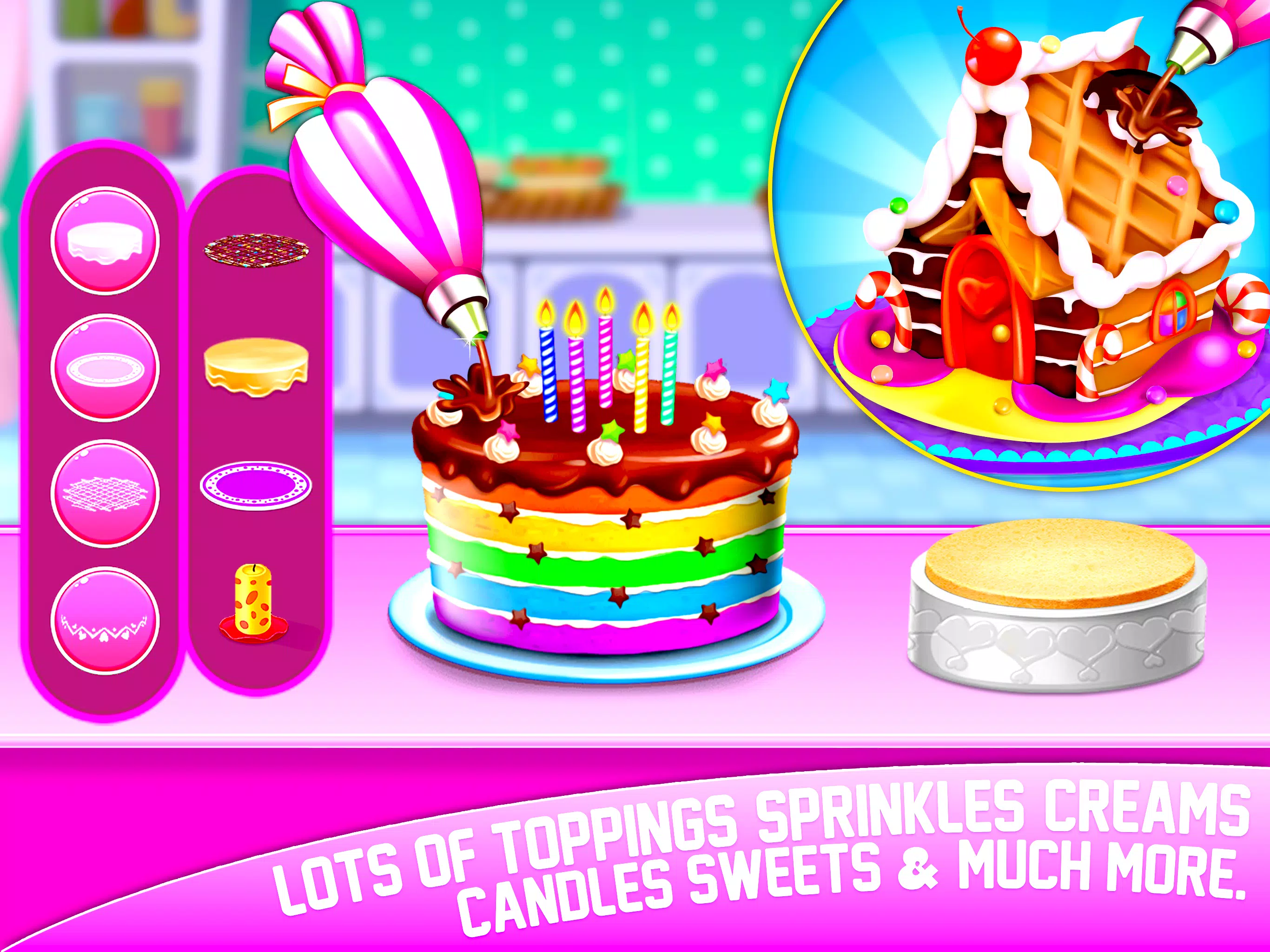 muelle Tiza Razón Descarga de APK de Cake Maker Sweet Bakery niñas para Android