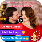 MyPic Love Lyrical Video Status Maker with Mp3 icon