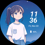 Anime Watch Face - Night Sky