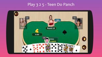 325 Card Game - Teen Do Panch скриншот 1